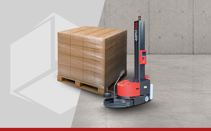 Otimize sua Paletização com a Máquina Envolvedora de Filme Stretch Robot SPW-700 da Supplypack