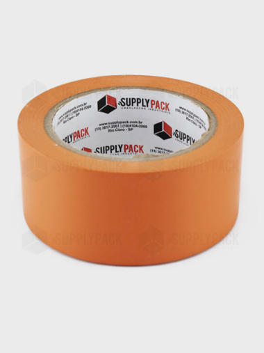 Fita Adesiva de Demarcação de Solo 48mm X 30m - Laranja Supplypack