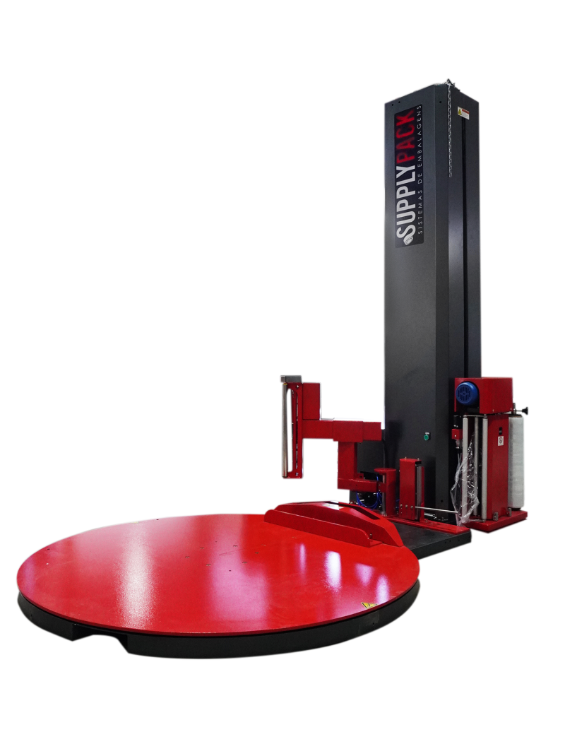 Envolvedora Strechadeira Paletizadora Automática de Filmes Stretch c/ Pinça e Cortador Automático SPE-2400FA Supplypack