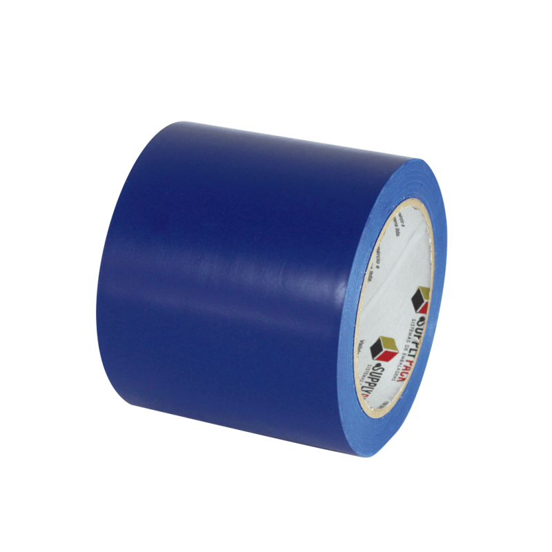 Fita Adesiva de Demarcação de Solo 96mm X 30m - Azul Supplypack