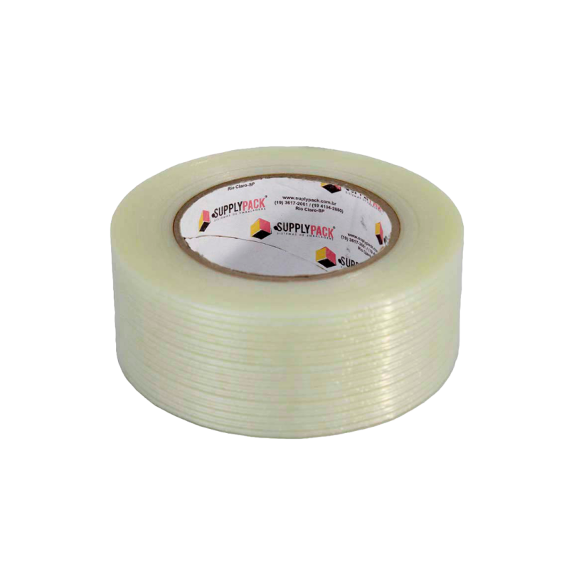 Fita Adesiva Filamentosa de Poliéster 2500 50mm X 50m Supplypack
