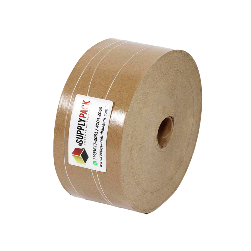 Fita Gomada Cuidado Fragil 80mm c/ Reforco aprox. 1,800 kg Supplypack