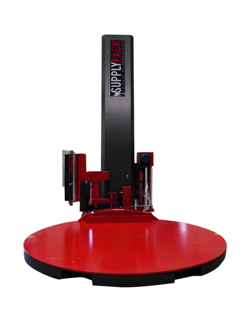 Envolvedora Strechadeira Paletizadora Automática de Filmes Stretch c/ Pinça e Cortador Automático SPE-2400FA Supplypack