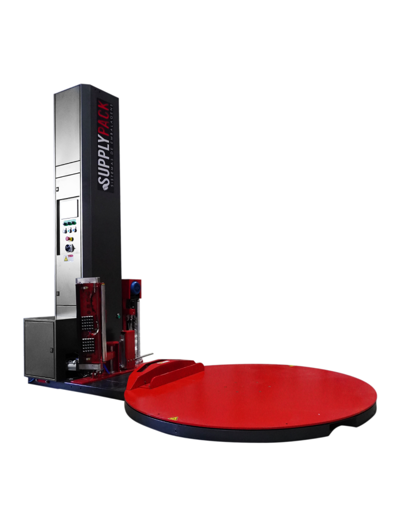 Envolvedora Strechadeira Paletizadora Automática de Filmes Stretch c/ Pinça e Cortador Automático SPE-2400FA Supplypack