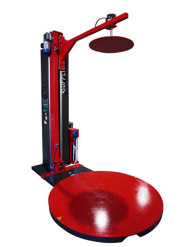 Envolvedora Strechadeira Paletizadora semi-Automática de Filmes Stretch c/ Pressor de Topo SPE-2400EC Supplypack