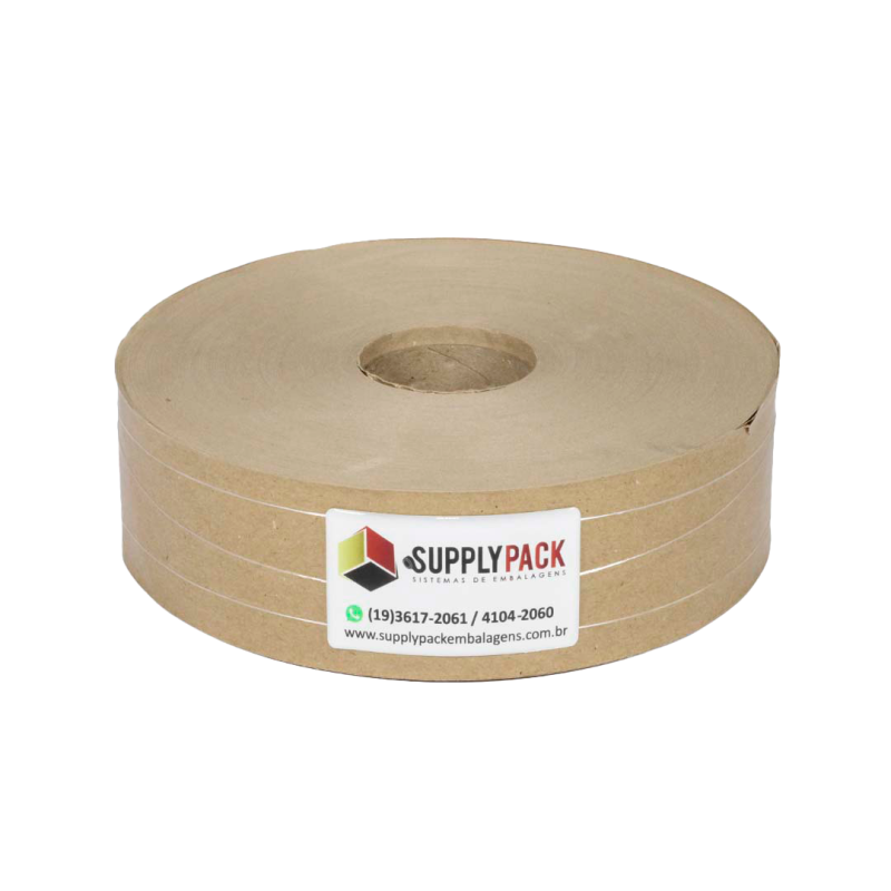 Fita Gomada com Reforco 60mm Rolo c/ aprox. 1,42 kg Supplypack
