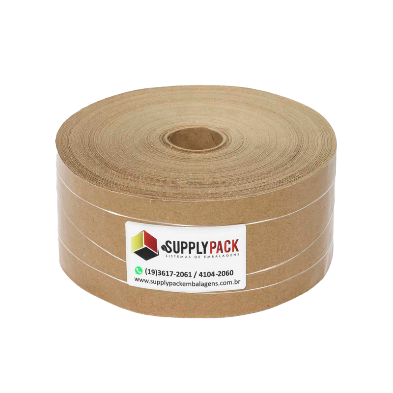 Fita Gomada Cuidado Fragil 80mm c/ Reforco aprox. 1,800 kg Supplypack