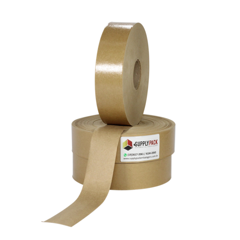 Fita Gomada sem Reforço 50mm Rolo c/ aprox. 1,25 kg Supplypack