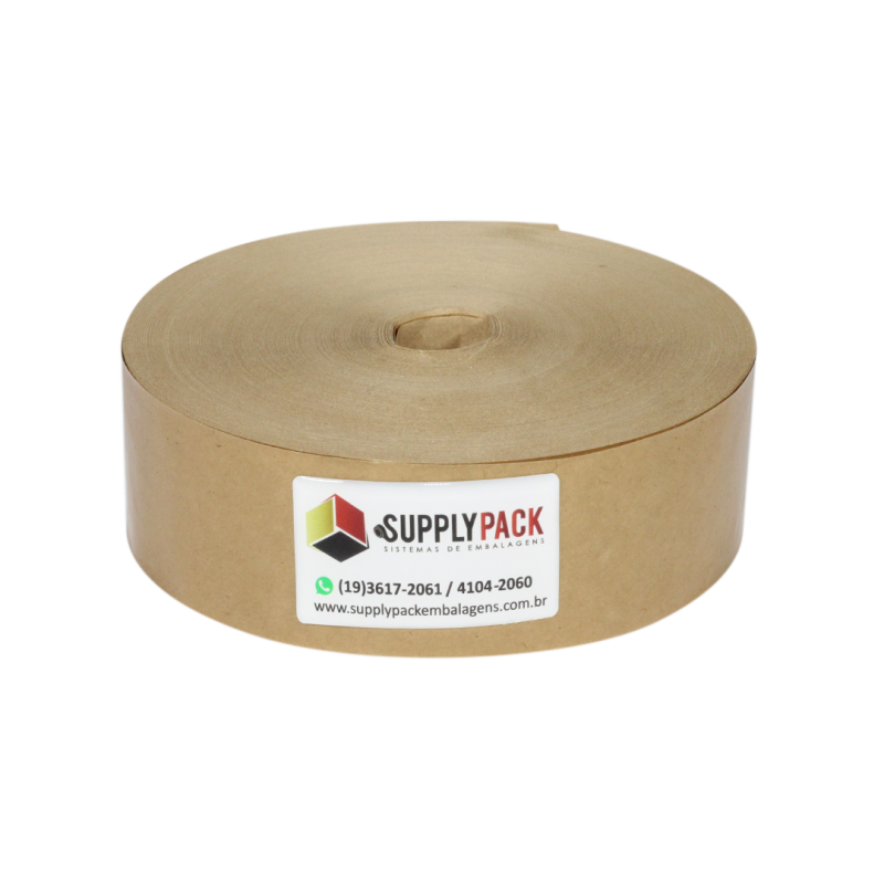 Fita Gomada sem Reforco 60mm Rolo c/ aprox. 1,42 kg Supplypack